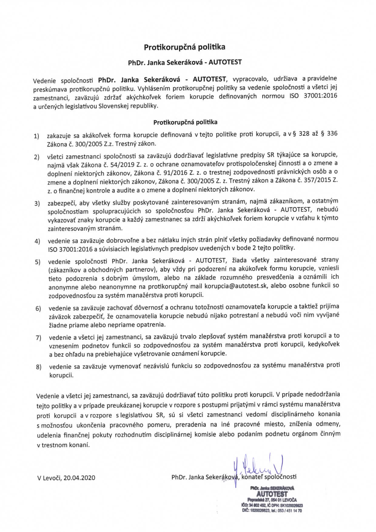 Protikorupčná politika